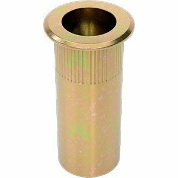 Bsc Preferred Zinc-Plated Steel Heavy-Duty Rivet Nut Closed End M8 x 1.25 mm Thread 26 mm Installed Length, 10PK 98280A540